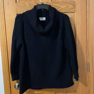 Black turtleneck sweater